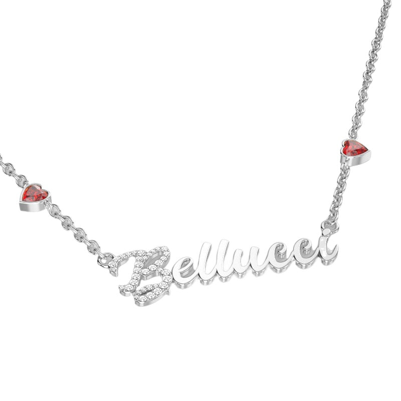 Creative heart-shaped zircon letter necklace, perfect for Valentine's Day gifts. exquisite piece of jewelry that showcases unique design