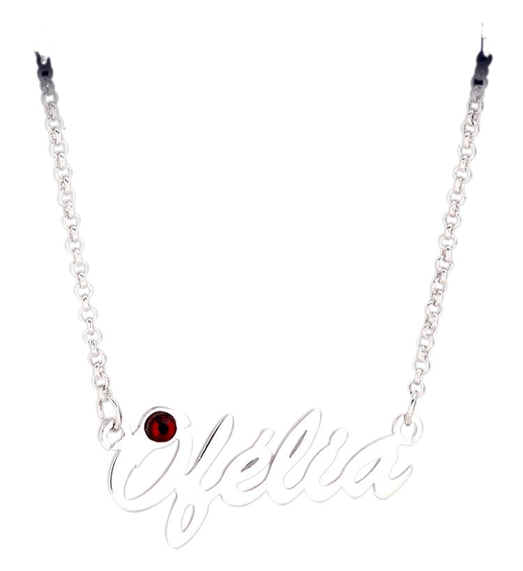 Trendy personalized letter necklaces with custom English name pendants. High-quality silver jewelry available for wholesale.