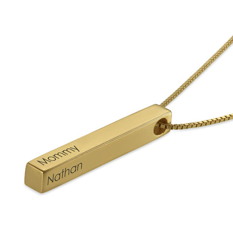 Rectangle Cool Girl Simple Pendant S925 Sterling Silver Necklace Clavicle Chain Student Japanese and Korean Versatile Women