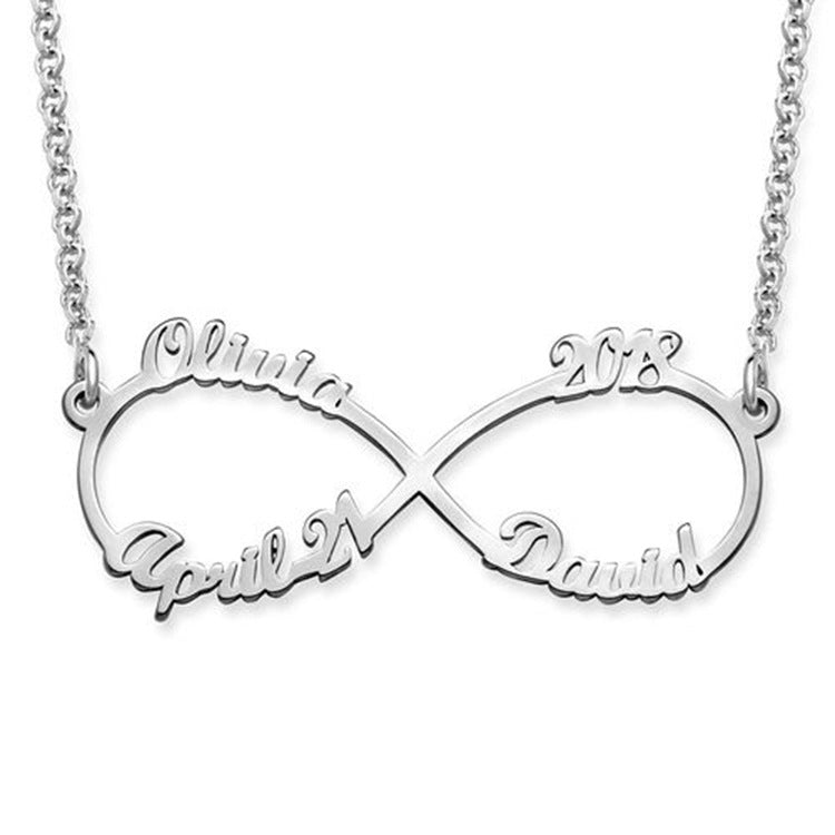 925 silver custom name necklace, flat letter design for men and women, trendy hip hop style, personalized pendant.
