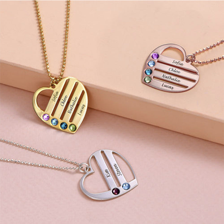 Personalized S925 Sterling Silver Name Necklace with Engraving – Custom Diamond Necklace for Women, Perfect Couple Gift