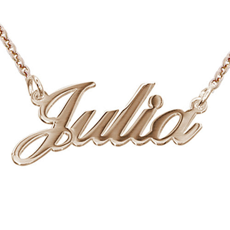 925 silver letter custom name necklace female male tide ins hip hop lettering private fixed pendant