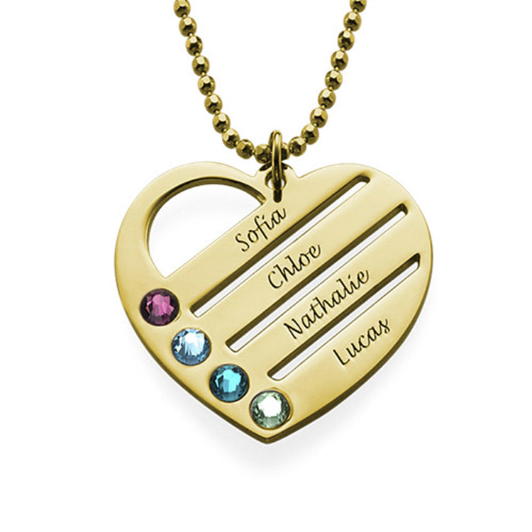 Personalized S925 Sterling Silver Name Necklace with Engraving – Custom Diamond Necklace for Women, Perfect Couple Gift
