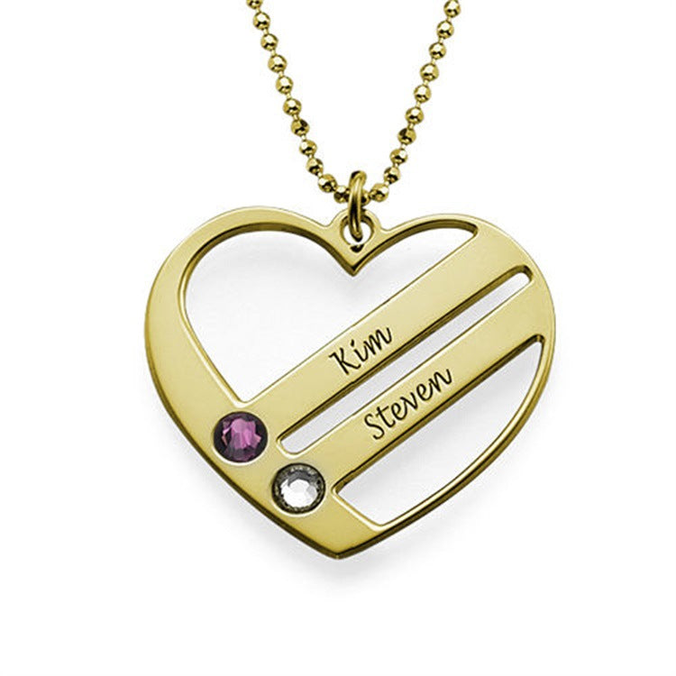 Personalized S925 Sterling Silver Name Necklace with Engraving – Custom Diamond Necklace for Women, Perfect Couple Gift