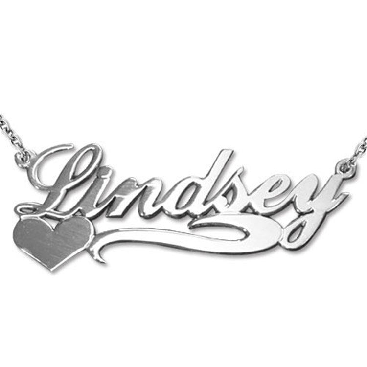 520 Valentine's Day or Birthday Gift: Custom Name Necklace in Romantic 925 Sterling Silver