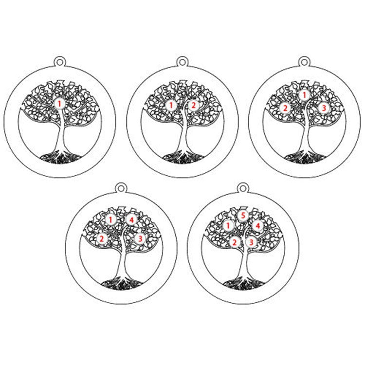 Customized lettering Korean version of the Tree of Life pendant necklace