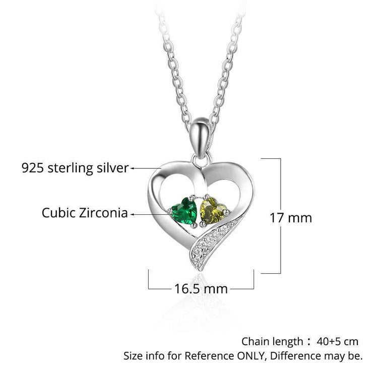 Simple heart pendant necklace for women, perfect for March 8th gifts. Custom lettering available.