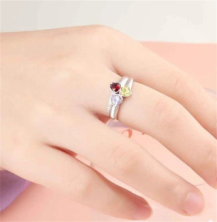Popular s925 Japanese and Korean simple and versatile men's and women's ring lettering name