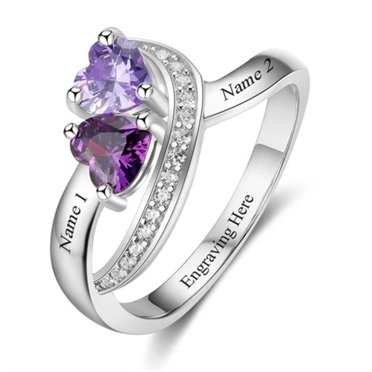 925 silver couple ring commemorative gift plain circle student simple Japanese light luxury