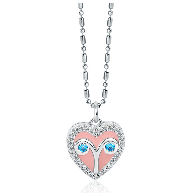 Customized Zodiac Necklace in S925 Sterling Silver featuring a heart pendant. A creative photo jewelry gift for women.