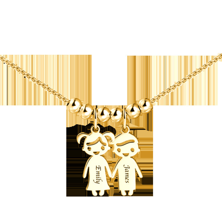 Wholesale S925 sterling silver villain doll tag necklace for kids and women. Perfect pendant jewelry.