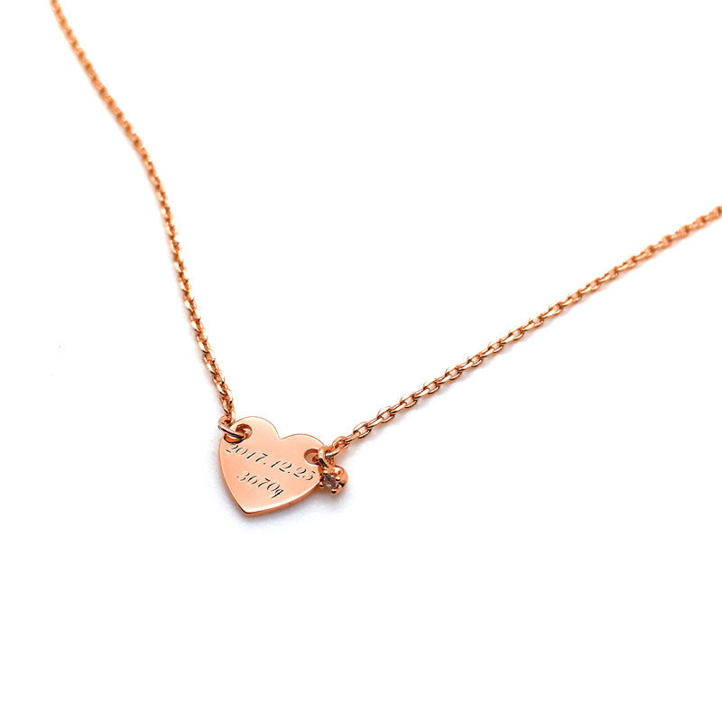 Hot-Selling Personalized S925 Silver Double Heart Necklace with Birthstones and Custom Name – Perfect Couples Gift.