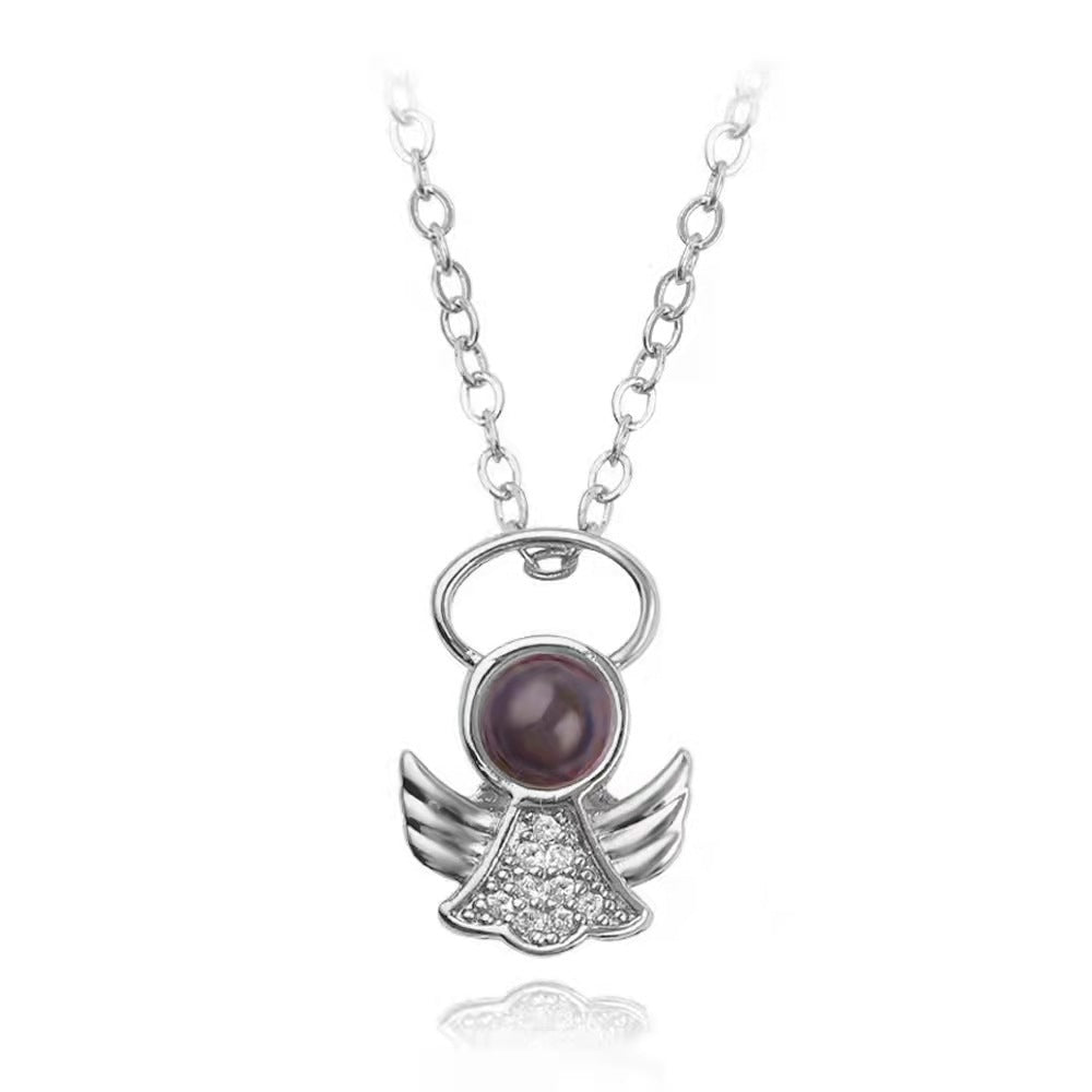 100 Languages "I Love You" Projection Necklace – Romantic Gift for Her.