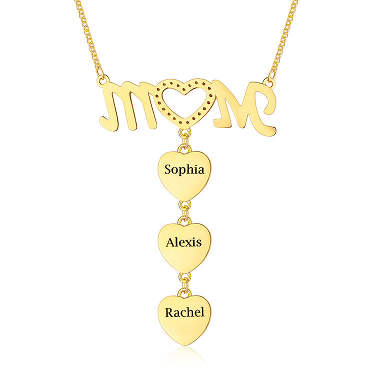 925 silver MOM heart-shaped photo pendant necklace with diamonds. Customizable, perfect for mother’s gift, available for wholesale.