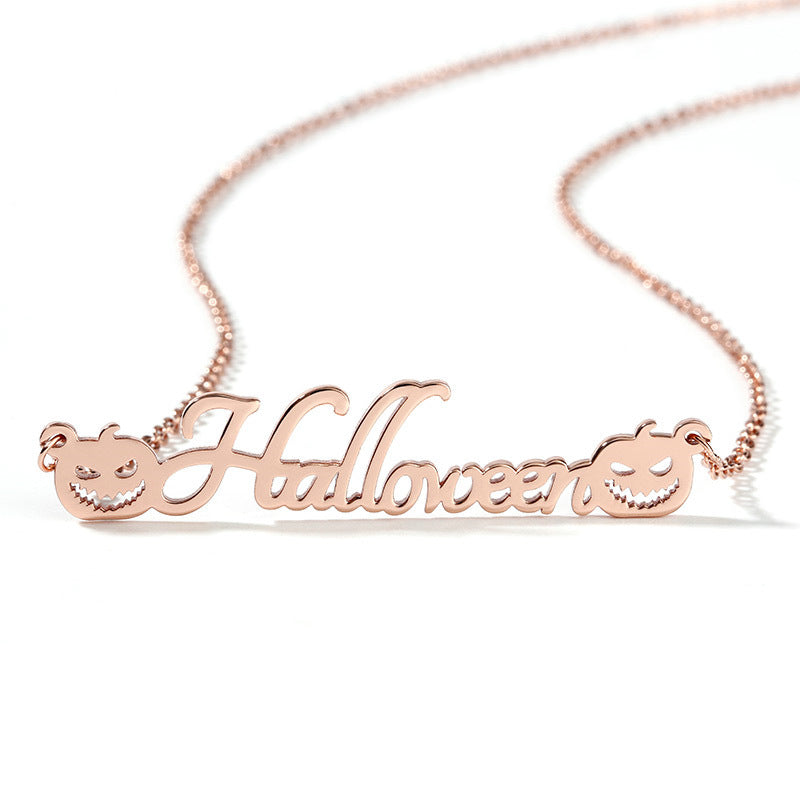 Popular Butterfly Love Wings Pumpkin Diamond Necklace—perfect holiday gift jewelry.