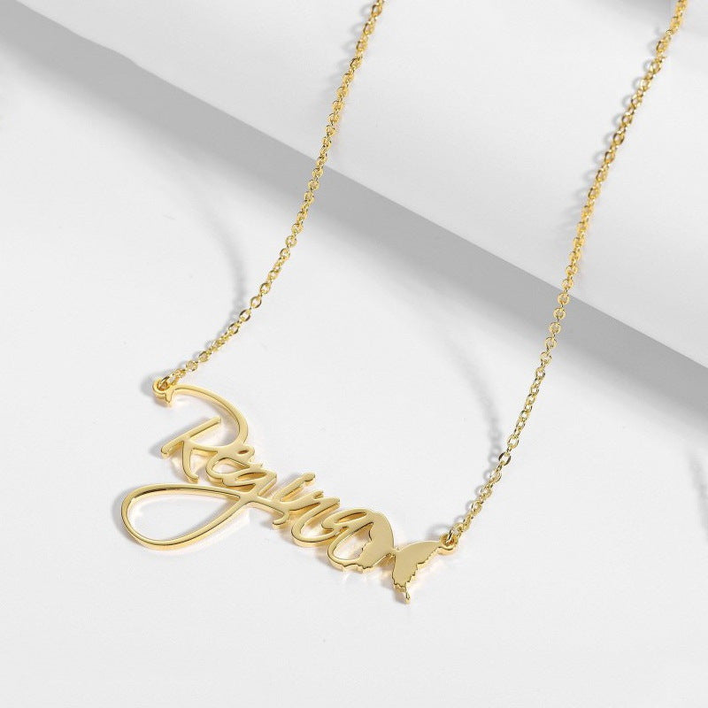 Popular Butterfly Love Wings Pumpkin Diamond Necklace—perfect holiday gift jewelry.