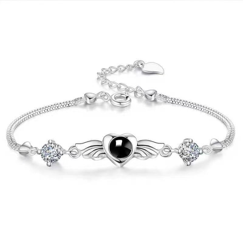 New custom bracelet featuring a minimalist design with crystal and zirconia embellishments.