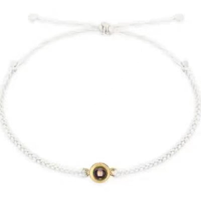 Handmade braided bracelet for women, featuring "I Love You" in 100 languages. Simple Korean style, perfect for friends or as a trendy gift.