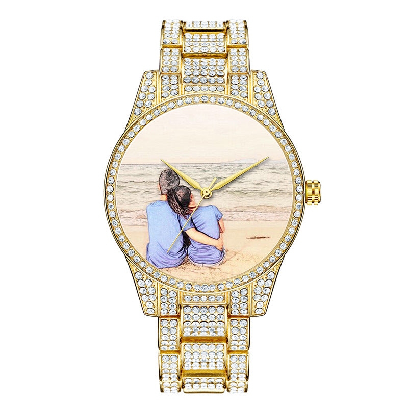 Custom Lettering Women's Watch - Personalized Photo & Pattern, Creative Birthday Gift
