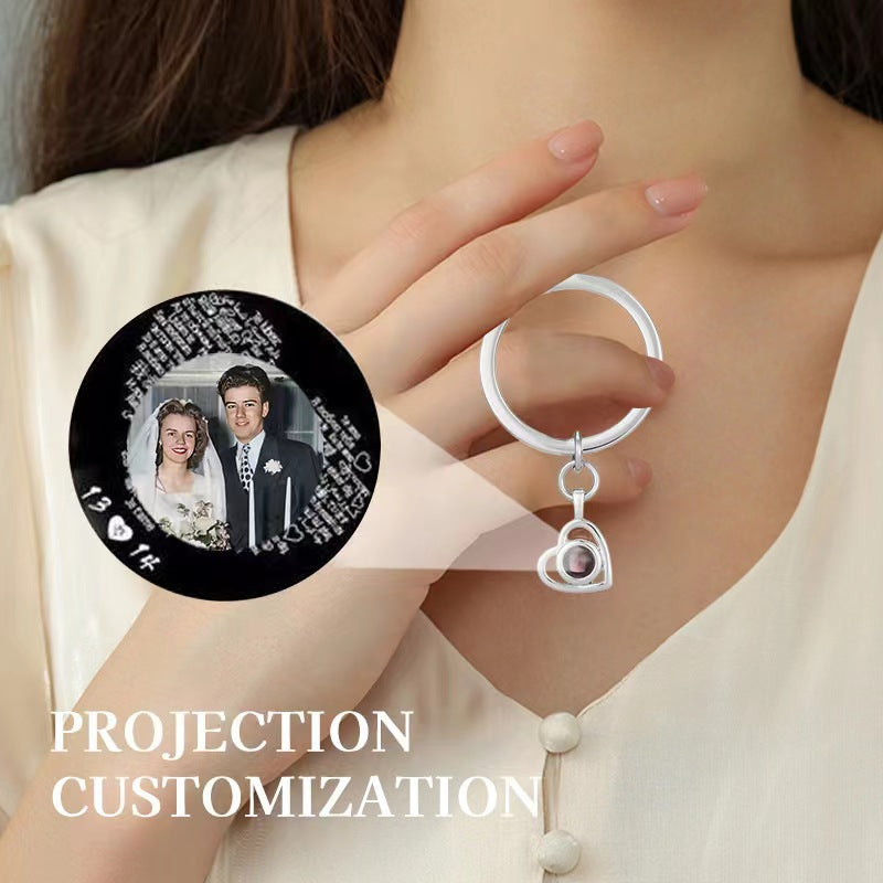 100 languages I love you projection necklace custom nano color picture photo text love pendant