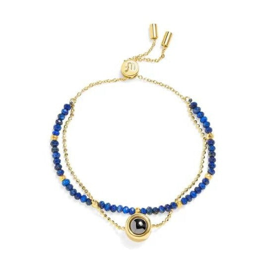 New 100 Languages Romantic Photo Projection Beaded Bracelet with Customizable Colorful 520 Design. Perfect for gifts!