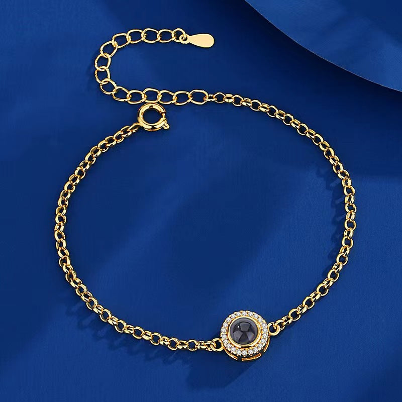 New hot-selling projection bracelet with customizable photo, "I Love You" in 100 languages, nano technology.