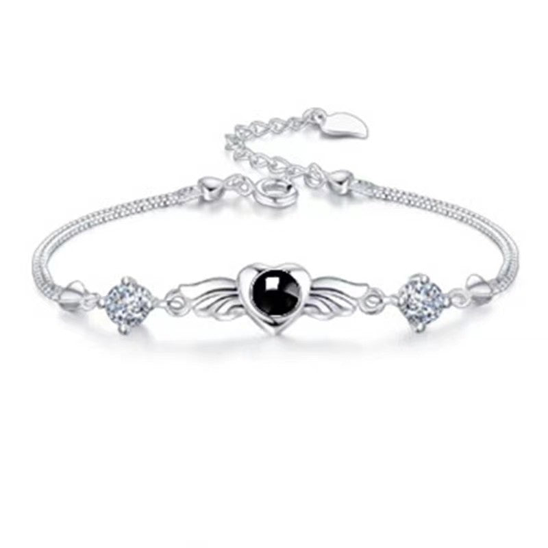 New custom bracelet featuring a minimalist design with crystal and zirconia embellishments.