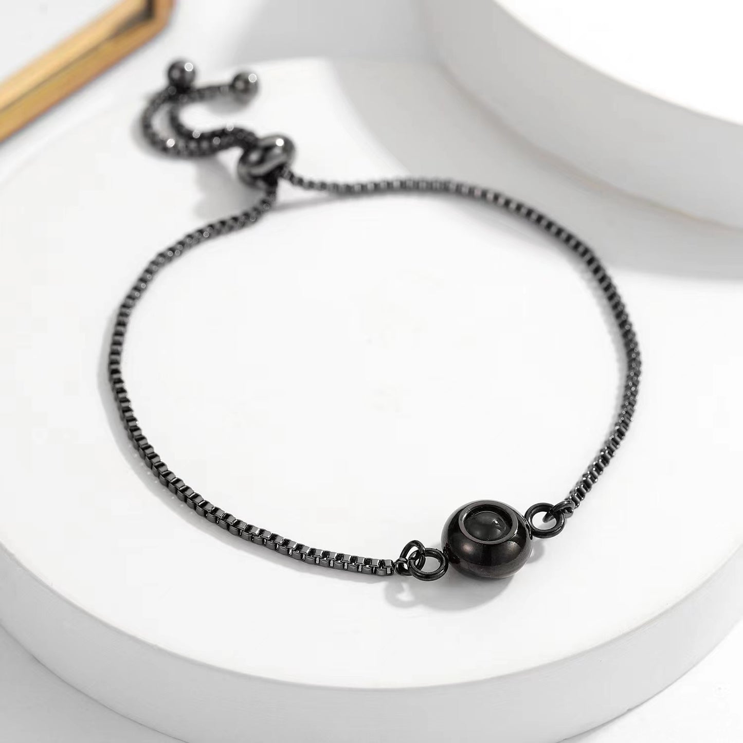 100 Languages 'I Love You' Nano Projection Stainless Steel Bracelet, Custom Text & Photo Engraving