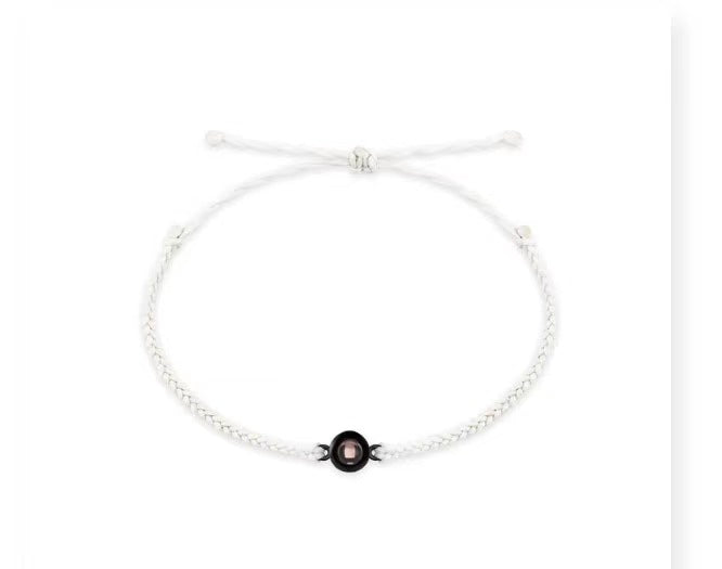 Handmade braided bracelet for women, featuring "I Love You" in 100 languages. Simple Korean style, perfect for friends or as a trendy gift.