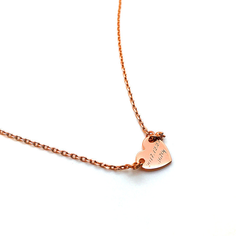 Hot-Selling Personalized S925 Silver Double Heart Necklace with Birthstones and Custom Name – Perfect Couples Gift.