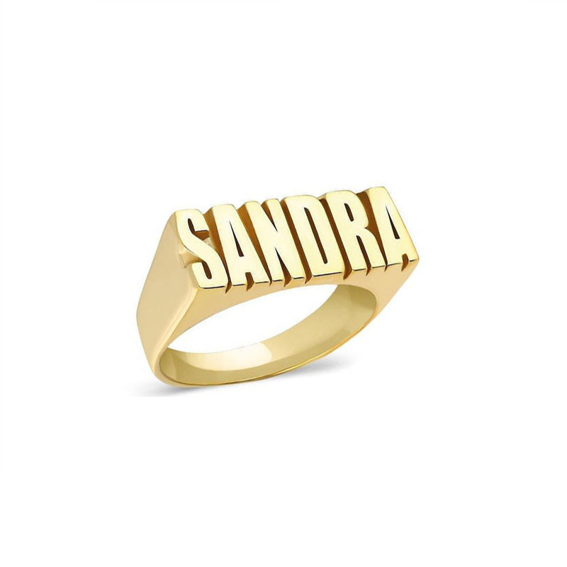 DIY custom hot sale name ring love diamond 925 sterling silver jewelry personalized gift