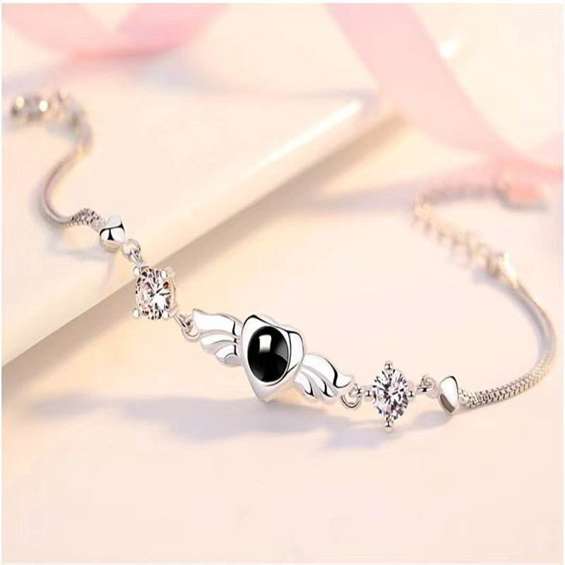 New custom bracelet featuring a minimalist design with crystal and zirconia embellishments.