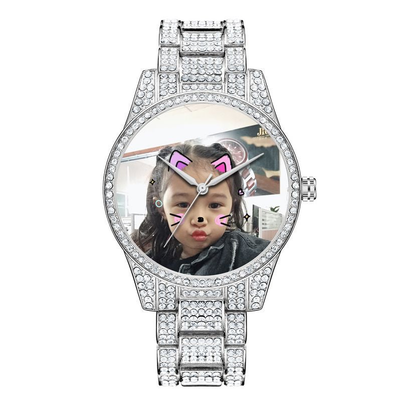 Custom Lettering Women's Watch - Personalized Photo & Pattern, Creative Birthday Gift