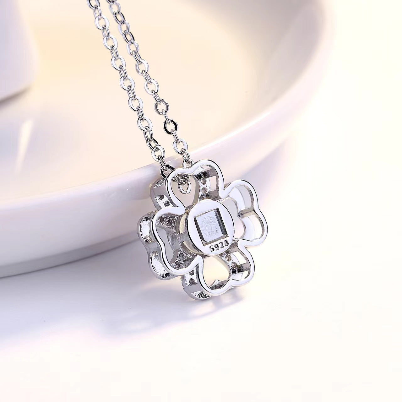 100 Languages "I Love You" Projection Necklace with custom photo and text. TikTok-inspired design.