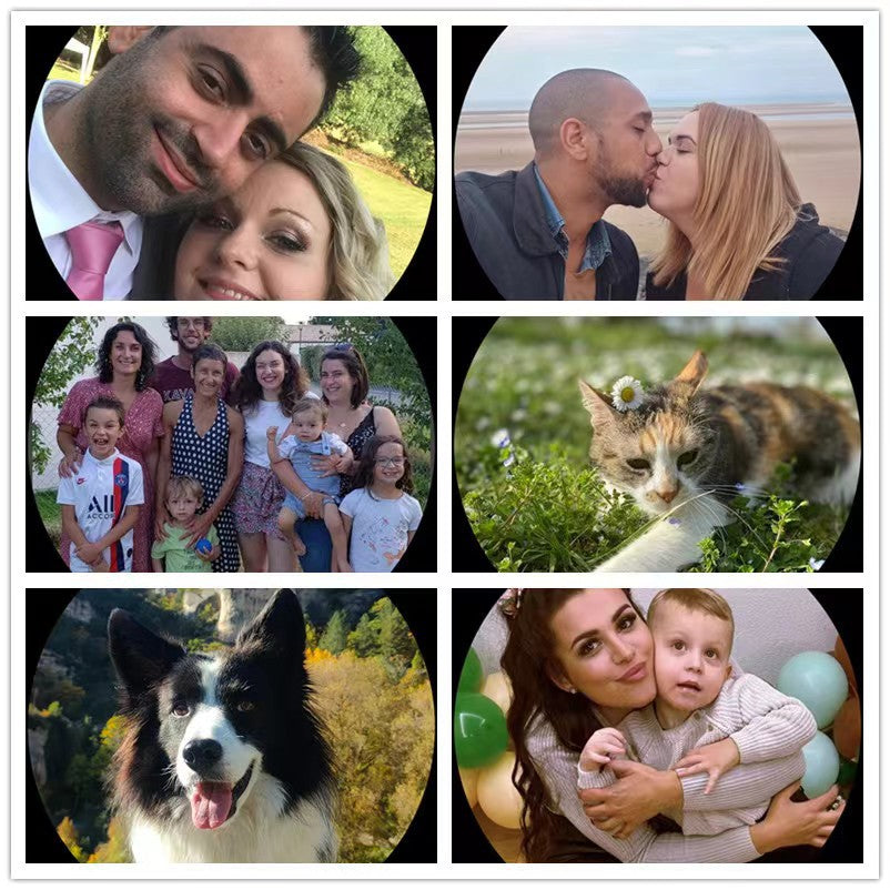Custom photo projection keychain, "I Love You" in 100 languages, necklace projection.