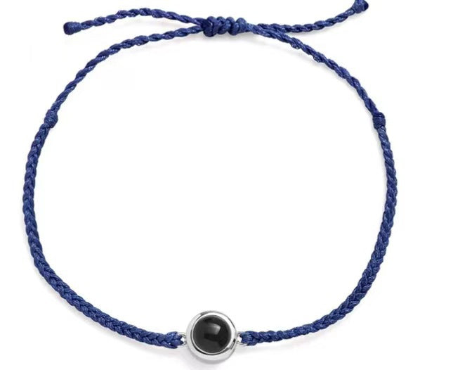 Handmade braided bracelet for women, featuring "I Love You" in 100 languages. Simple Korean style, perfect for friends or as a trendy gift.
