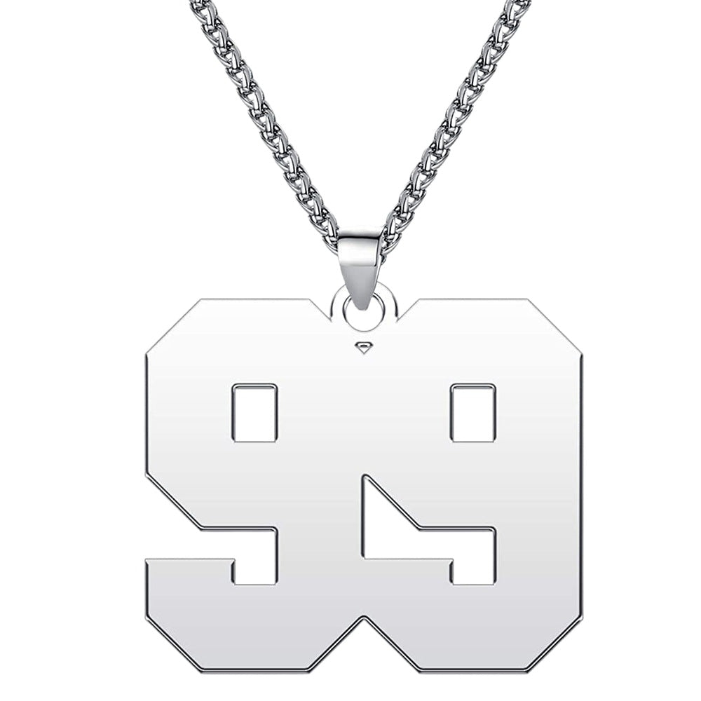 Custom 18K gold-plated digital pendants in various fonts, perfect for Mother's Day gifts