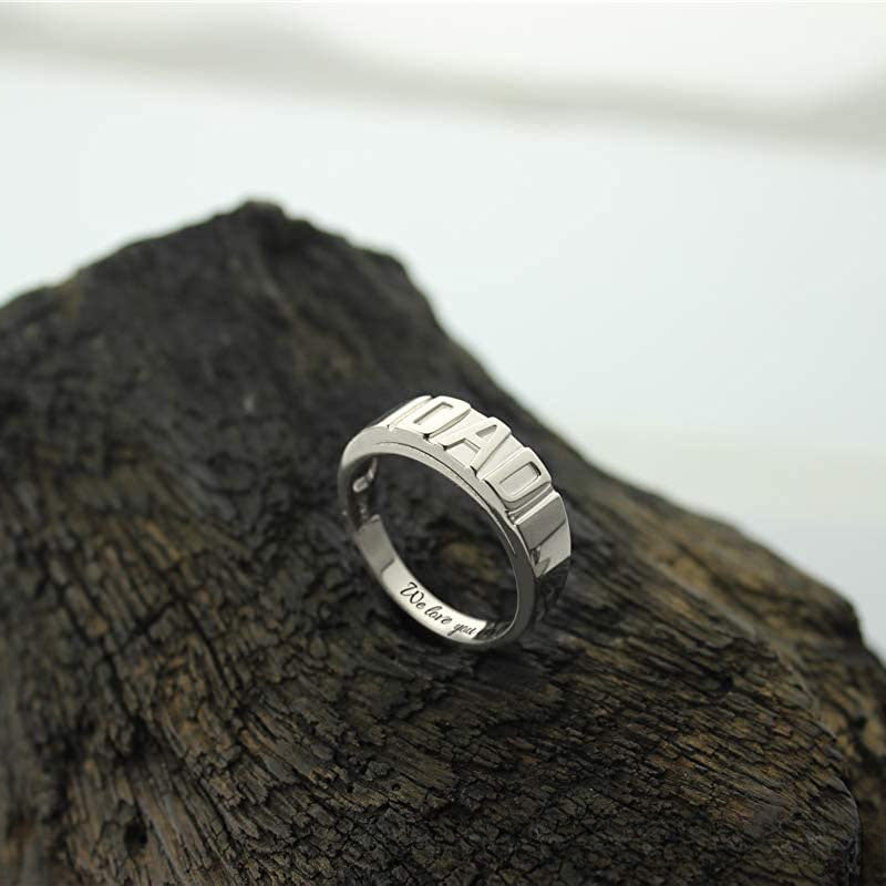 Popular DAD lettering wide version ring, a father's day gift for a man to his father