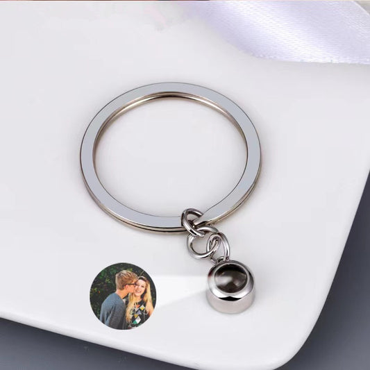 Custom photo projection keychain, "I Love You" in 100 languages, necklace projection.